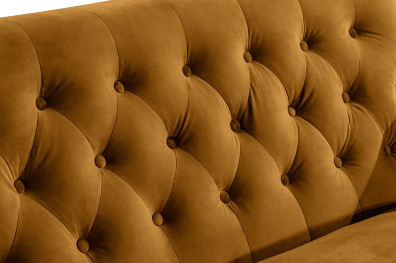 Howard Riviera 2-istuttava Samettisohva - Tummankeltainen - Huonekalut - Sohva - 2:n istuttava sohva