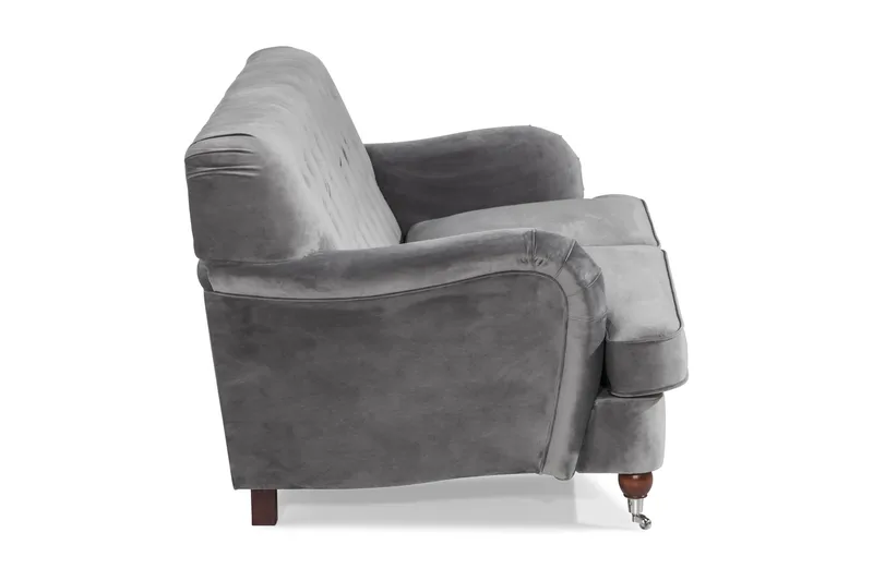 Howard Riviera 2-istuttava Samettisohva - Vaaleanharmaa - Huonekalut - Sohva - 2:n istuttava sohva