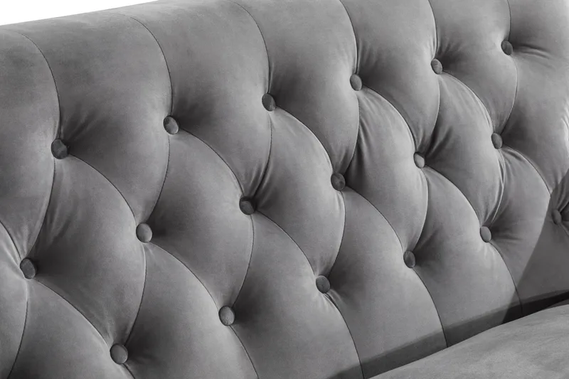 Howard Riviera 2-istuttava Samettisohva - Vaaleanharmaa - Huonekalut - Sohva - 2:n istuttava sohva