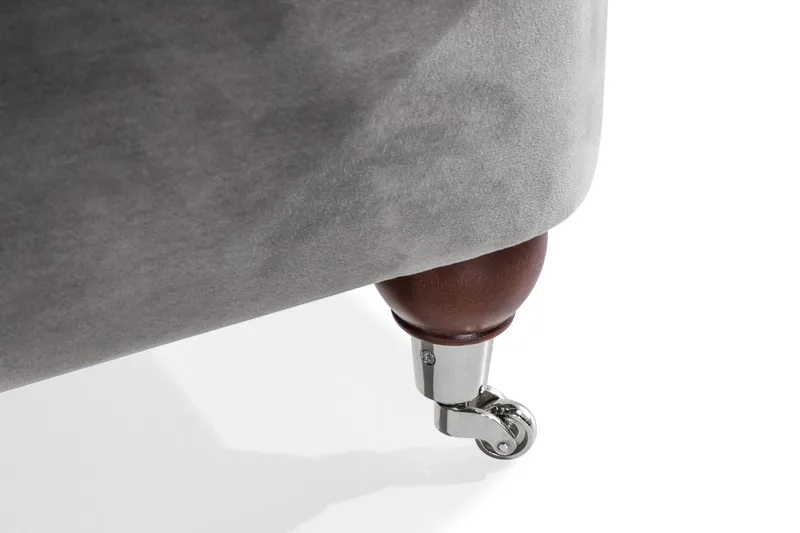 Howard Riviera 2-istuttava Samettisohva - Vaaleanharmaa - Huonekalut - Sohva - 2:n istuttava sohva