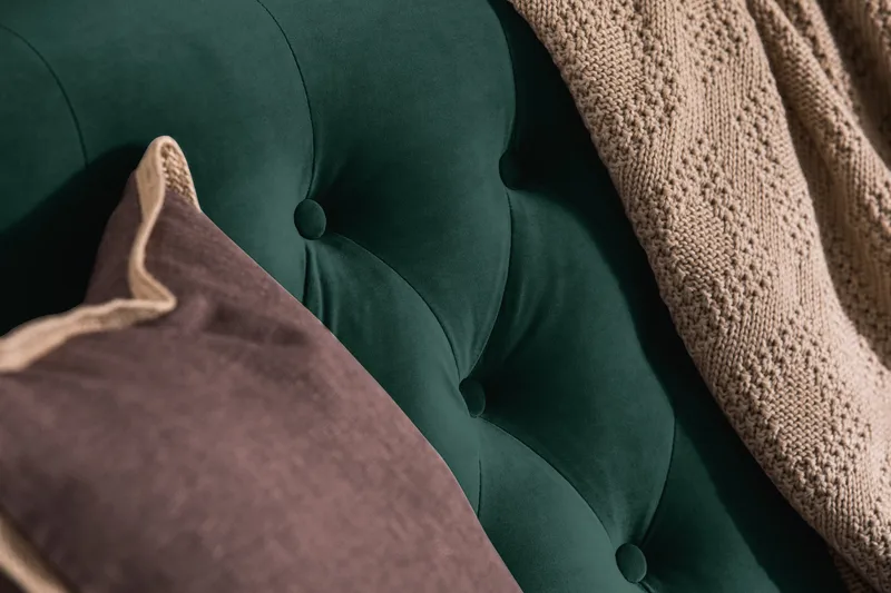 Howard Riviera 2-istuttava Samettisohva - Vihreä - Huonekalut - Sohva - 2:n istuttava sohva