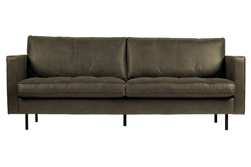 Lissbon 2-istuttava sohva 230 cm nahkaa, Ruskea