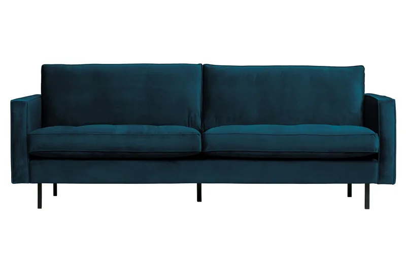 Lissbon 2-istuttava sohva 230 cm samettia, Sininen