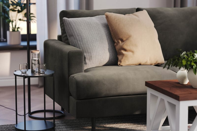 Menard Compact 3-istuttava Manchestersohva - Tummanharmaa - Huonekalut - Sohva - 3:n istuttava sohva