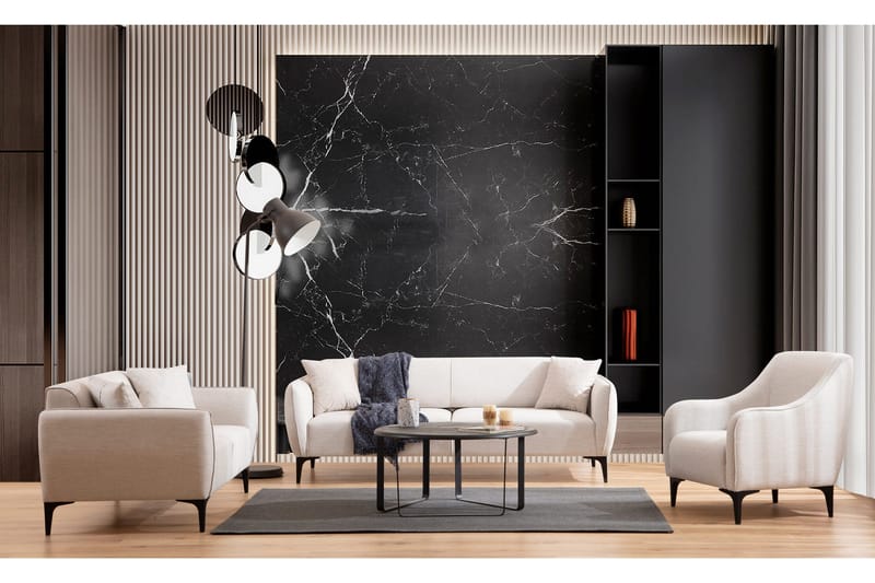 Sohva 2:n ist Wangaratta - Valkoinen - Huonekalut - Sohva - 2:n istuttava sohva