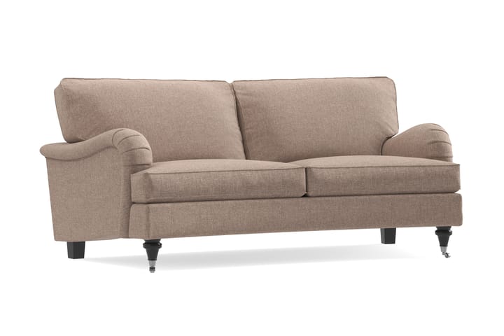 Sohva Oxford Classic 2:n ist Kaareva - Tummabeige - 2:n istuttava sohva - Howard-sohvat