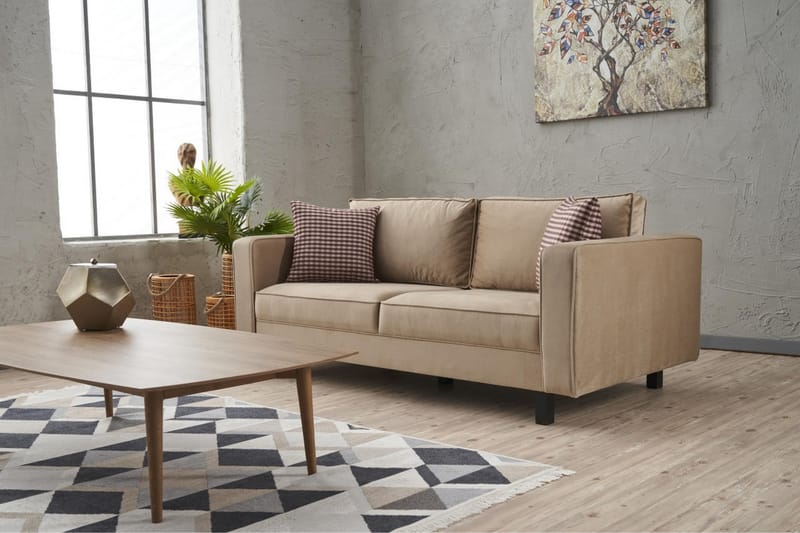 Sohva Vivianna 2:n ist - Beige - Huonekalut - Sohva - 2:n istuttava sohva