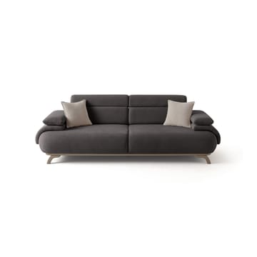 3-istuttava sohva Atelier Del Sofa Bonjo Silver (246 x 81 x 97 cm) Antrasiitti - Antrasiitti - Huonekalut - Sohva - 3:n istuttava sohva