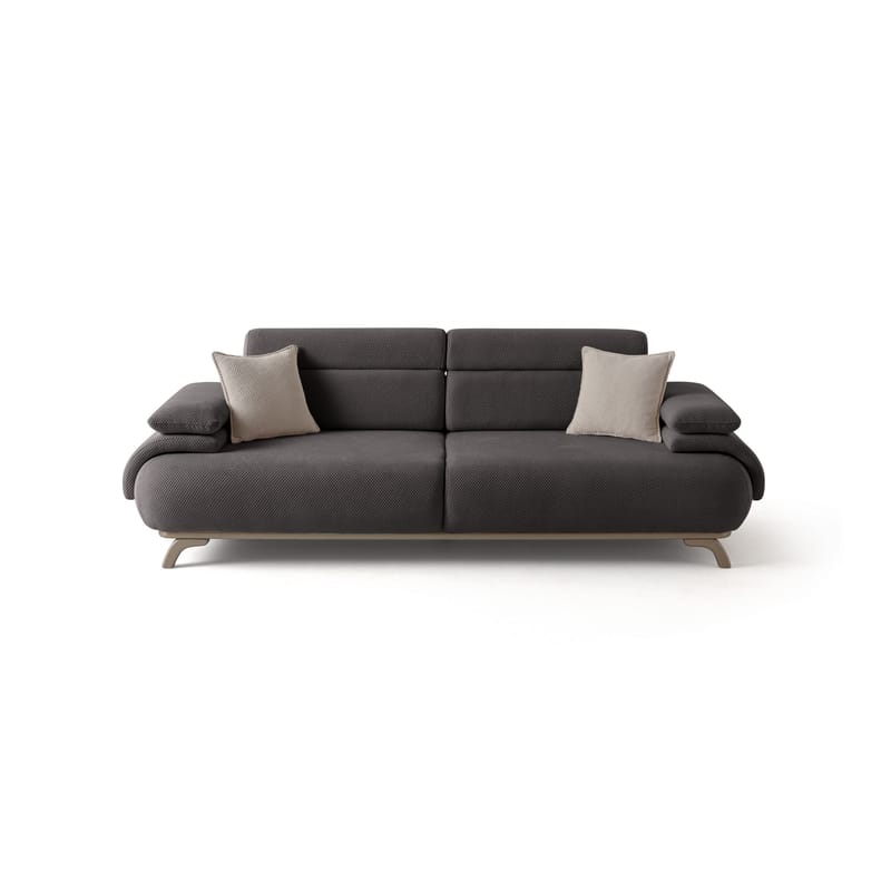 3-istuttava sohva Atelier Del Sofa Bonjo Silver (246 x 81 x 97 cm) Antrasiitti - Antrasiitti - Huonekalut - Sohva - 3:n istuttava sohva