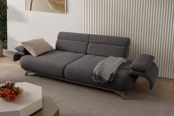 3-istuttava sohva Atelier Del Sofa Bonjo Silver (246 x 81 x 97 cm) Antrasiitti - Antrasiitti - Huonekalut - Sohva - 3:n istuttava sohva