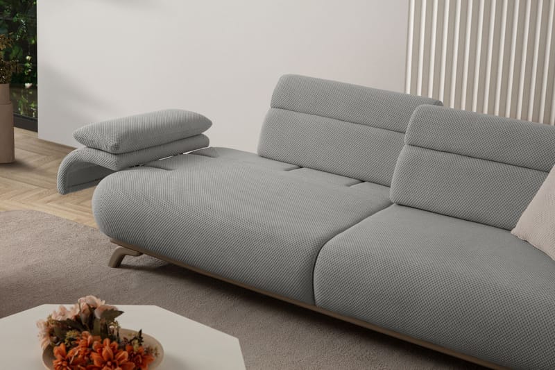 3-istuttava sohva Atelier Del Sofa Bonjo Silver (246 x 81 x 97 cm) Harmaa - Harmaa - Huonekalut - Sohva - 3:n istuttava sohva