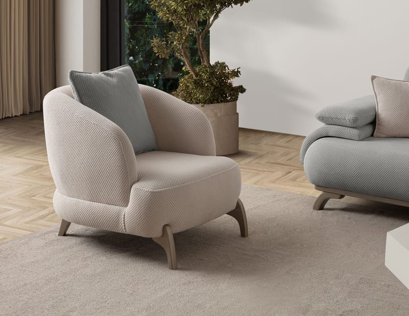 3-istuttava sohva Atelier Del Sofa Bonjo Silver (246 x 81 x 97 cm) Harmaa - Harmaa - Huonekalut - Sohva - 3:n istuttava sohva