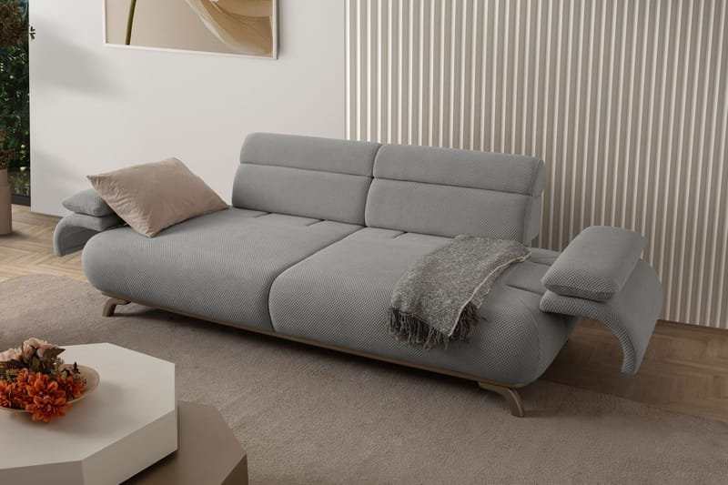 3-istuttava sohva Atelier Del Sofa Bonjo Silver (246 x 81 x 97 cm) Harmaa - Harmaa - Huonekalut - Sohva - 3:n istuttava sohva