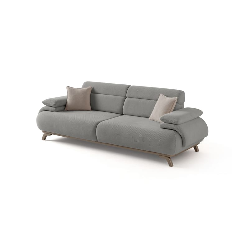 3-istuttava sohva Atelier Del Sofa Bonjo Silver (246 x 81 x 97 cm) Harmaa - Harmaa - Huonekalut - Sohva - 3:n istuttava sohva