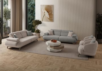 3-istuttava sohva Atelier Del Sofa Bonjo Silver (246 x 81 x 97 cm) Harmaa - Harmaa - Huonekalut - Sohva - 3:n istuttava sohva