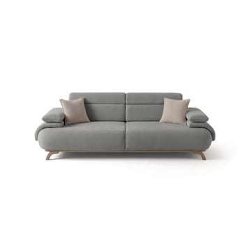 3-istuttava sohva Atelier Del Sofa Bonjo Silver (246 x 81 x 97 cm) Harmaa - Harmaa - Huonekalut - Sohva - 3:n istuttava sohva