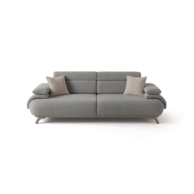 3-istuttava sohva Atelier Del Sofa Bonjo Silver (246 x 81 x 97 cm) Harmaa - Harmaa - Huonekalut - Sohva - 3:n istuttava sohva