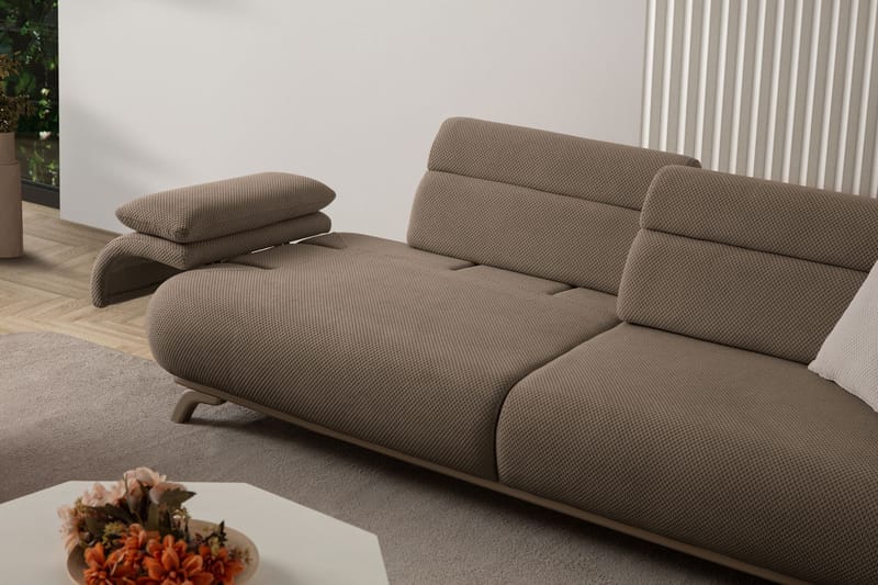 3-istuttava sohva Atelier Del Sofa Bonjo Silver (246 x 81 x 97 cm) Maa - Maa - Huonekalut - Sohva - 3:n istuttava sohva