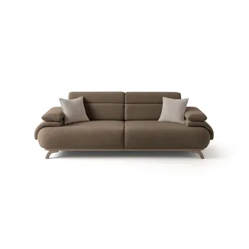 3-istuttava sohva Atelier Del Sofa Bonjo Silver (246 x 81 x 97 cm) Maa - Maa - Huonekalut - Sohva - 3:n istuttava sohva