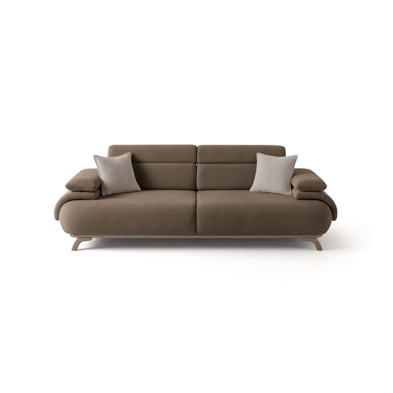 3-istuttava sohva Atelier Del Sofa Bonjo Silver (246 x 81 x 97 cm) Maa - Maa - Huonekalut - Sohva - 3:n istuttava sohva