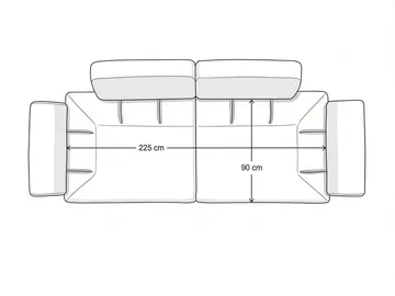 3-istuttava sohva Atelier Del Sofa Bonjo Silver (246 x 81 x 97 cm) Maa - Maa - Huonekalut - Sohva - 3:n istuttava sohva