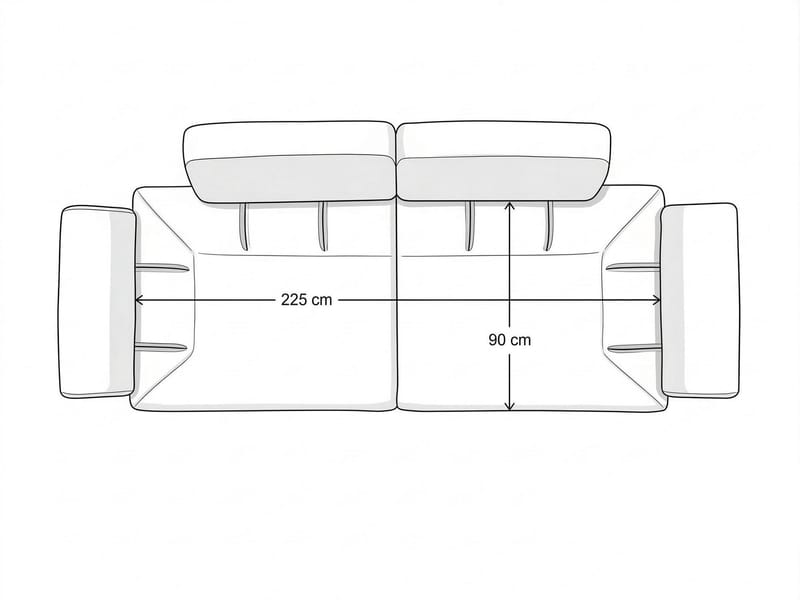 3-istuttava sohva Atelier Del Sofa Bonjo Silver (246 x 81 x 97 cm) Maa - Maa - Huonekalut - Sohva - 3:n istuttava sohva