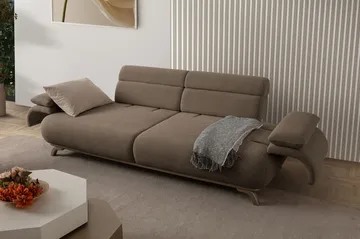 3-istuttava sohva Atelier Del Sofa Bonjo Silver (246 x 81 x 97 cm) Maa - Maa - Huonekalut - Sohva - 3:n istuttava sohva