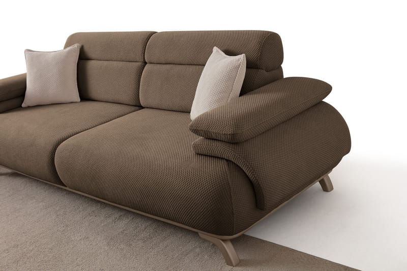 3-istuttava sohva Atelier Del Sofa Bonjo Silver (246 x 81 x 97 cm) Maa - Maa - Huonekalut - Sohva - 3:n istuttava sohva
