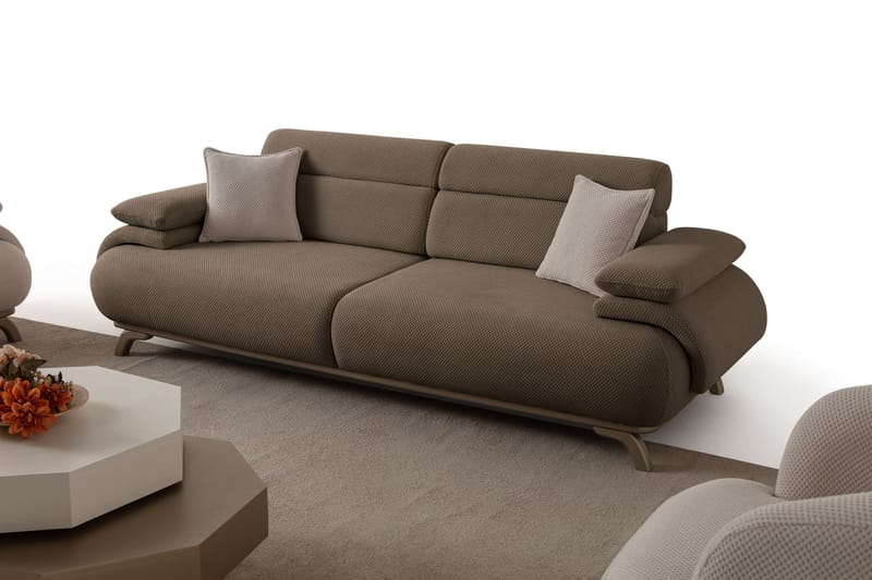 3-istuttava sohva Atelier Del Sofa Bonjo Silver (246 x 81 x 97 cm) Maa - Maa - Huonekalut - Sohva - 3:n istuttava sohva