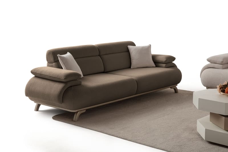 3-istuttava sohva Atelier Del Sofa Bonjo Silver (246 x 81 x 97 cm) Maa - Maa - Huonekalut - Sohva - 3:n istuttava sohva