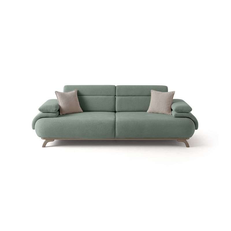 3-istuttava sohva Atelier Del Sofa Bonjo Silver (246 x 81 x 97 cm) Sea Green - Merivihreä - Huonekalut - Sohva - 3:n istuttava sohva