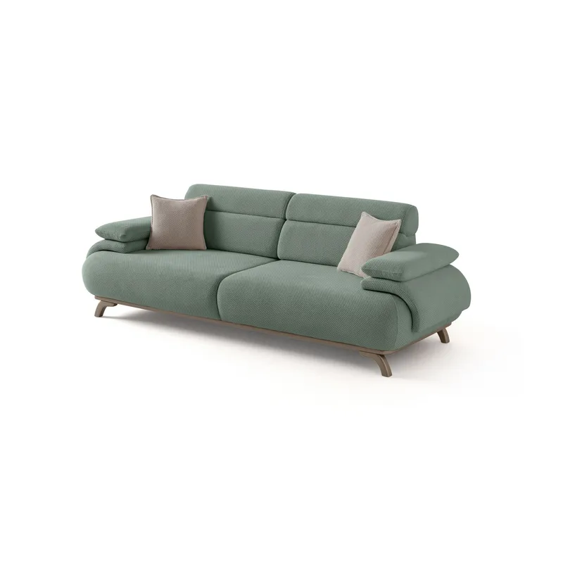 3-istuttava sohva Atelier Del Sofa Bonjo Silver (246 x 81 x 97 cm) Sea Green, Merivihreä