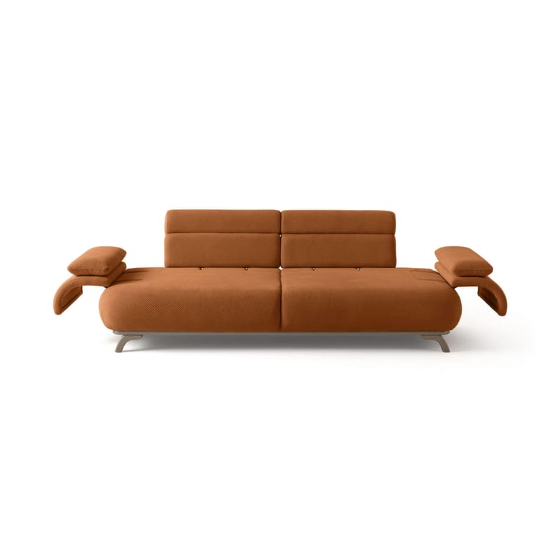 3-istuttava sohva Atelier Del Sofa Bonjo Silver (246 x 81 x 97 cm) Tile Red - Tiilenpunainen - Huonekalut - Sohva - 3:n istuttava sohva