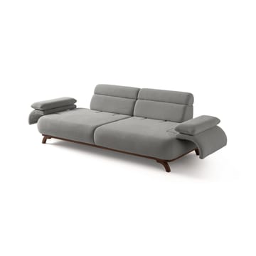 3-istuttava sohva Atelier Del Sofa Bonjo Walnut (246 x 81 x 97 cm) Harmaa - Harmaa - Huonekalut - Sohva - 3:n istuttava sohva
