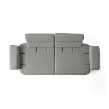 3-istuttava sohva Atelier Del Sofa Bonjo Walnut (246 x 81 x 97 cm) Harmaa - Harmaa - Huonekalut - Sohva - 3:n istuttava sohva