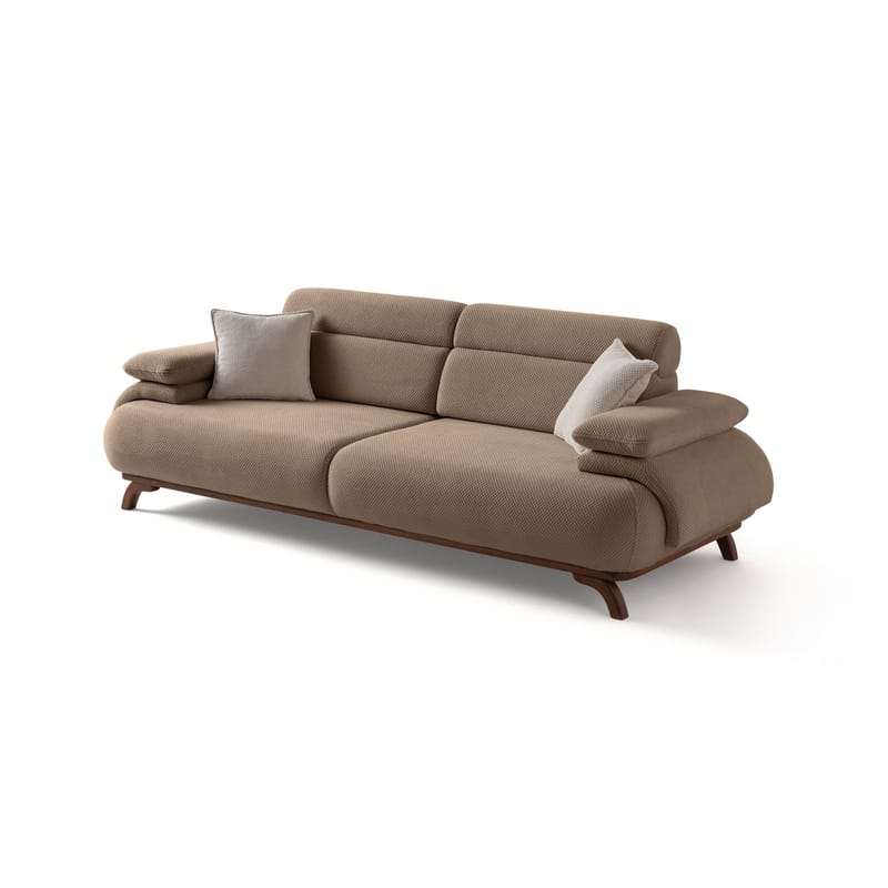 3-istuttava sohva Atelier Del Sofa Bonjo Walnut (246 x 81 x 97 cm) Latte, Latte