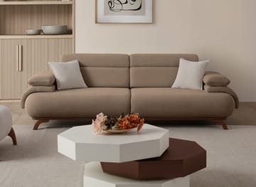3-istuttava sohva Atelier Del Sofa Bonjo Walnut (246 x 81 x 97 cm) Latte - Latte - Huonekalut - Sohva - 3:n istuttava sohva