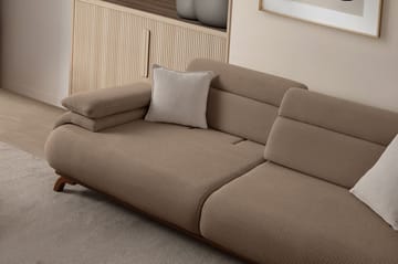 3-istuttava sohva Atelier Del Sofa Bonjo Walnut (246 x 81 x 97 cm) Latte - Latte - Huonekalut - Sohva - 3:n istuttava sohva