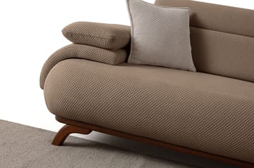 3-istuttava sohva Atelier Del Sofa Bonjo Walnut (246 x 81 x 97 cm) Latte - Latte - Huonekalut - Sohva - 3:n istuttava sohva