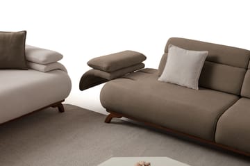 3-istuttava sohva Atelier Del Sofa Bonjo Walnut (246 x 81 x 97 cm) Maa - Maa - Huonekalut - Sohva - 3:n istuttava sohva
