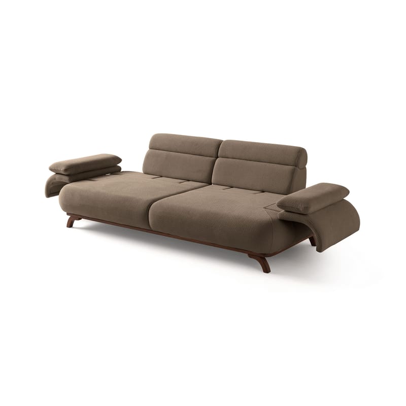 3-istuttava sohva Atelier Del Sofa Bonjo Walnut (246 x 81 x 97 cm) Maa - Maa - Huonekalut - Sohva - 3:n istuttava sohva