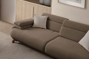 3-istuttava sohva Atelier Del Sofa Bonjo Walnut (246 x 81 x 97 cm) Maa - Maa - Huonekalut - Sohva - 3:n istuttava sohva
