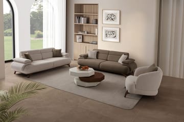 3-istuttava sohva Atelier Del Sofa Bonjo Walnut (246 x 81 x 97 cm) Maa - Maa - Huonekalut - Sohva - 3:n istuttava sohva