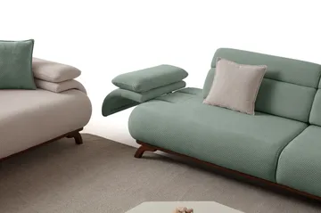 3-istuttava sohva Atelier Del Sofa Bonjo Walnut (246 x 81 x 97 cm) Sea Green - Merivihreä - Huonekalut - Sohva - 3:n istuttava sohva