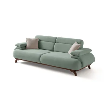 3-istuttava sohva Atelier Del Sofa Bonjo Walnut (246 x 81 x 97 cm) Sea Green - Merivihreä - Huonekalut - Sohva - 3:n istuttava sohva