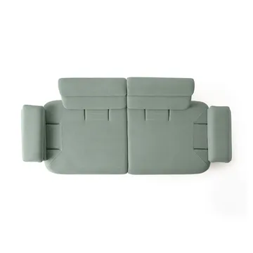 3-istuttava sohva Atelier Del Sofa Bonjo Walnut (246 x 81 x 97 cm) Sea Green - Merivihreä - Huonekalut - Sohva - 3:n istuttava sohva