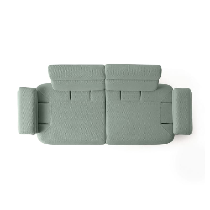 3-istuttava sohva Atelier Del Sofa Bonjo Walnut (246 x 81 x 97 cm) Sea Green - Merivihreä - Huonekalut - Sohva - 3:n istuttava sohva