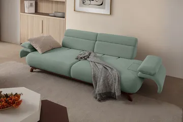 3-istuttava sohva Atelier Del Sofa Bonjo Walnut (246 x 81 x 97 cm) Sea Green - Merivihreä - Huonekalut - Sohva - 3:n istuttava sohva