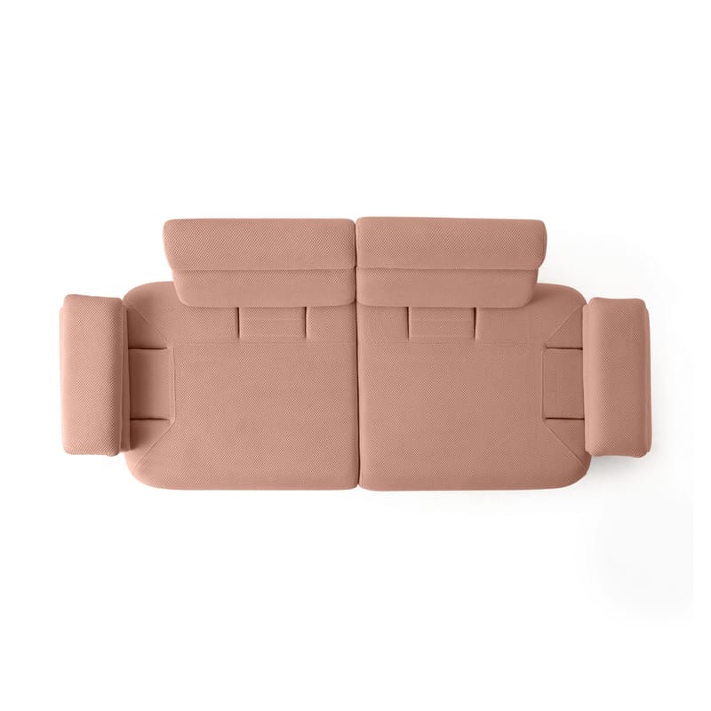 3-istuttava sohva Atelier Del Sofa Bonjo Walnut (246 x 81 x 97 cm) Puuteri - Puuteri - Huonekalut - Sohva - 3:n istuttava sohva