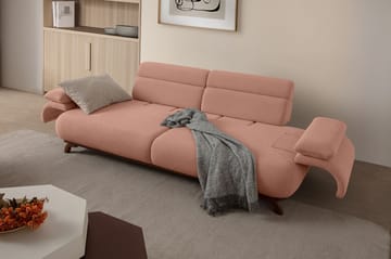 3-istuttava sohva Atelier Del Sofa Bonjo Walnut (246 x 81 x 97 cm) Puuteri - Puuteri - Huonekalut - Sohva - 3:n istuttava sohva